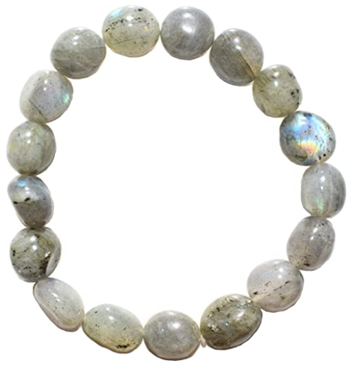 Zenergy Gems Selenite Charged Natural Labradorite Crystal Bracelets